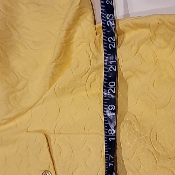 Alfred Dunner Full Zipper Textured Anorak Spring Jacket Yellow 16 - Picture 15 of 17